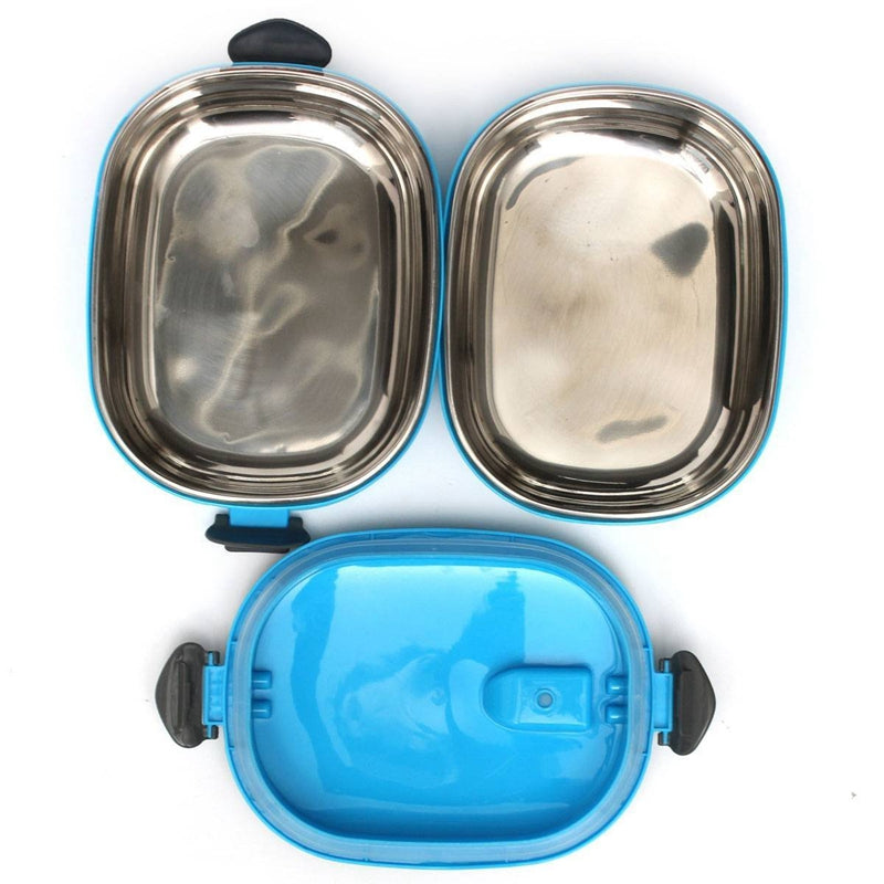 Compact Lunch Box Stainless Steel Two Layers Warmbox Bento Box Picnic Box s Z4R7