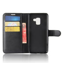 Litchi PU Leather Flip Card Slots Bracket Wallet Case for Samsung Galaxy A8 2018