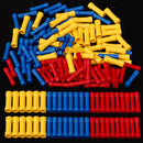 50Pcs Insulated Butt Wire Connector Crimp Terminal 10-22AWG 0.5-6.0mm2 PVC Kit