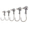 ZANLURE 10pcs Jig Head Fishing Hooks Lead Round Head Jigs  Hooks Fishing Tackle