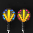 Motorcycle LED Turn Signal Indicator Lights Ghost Claw Skull Hand Retro Running Lamp 10mm Screw Universal