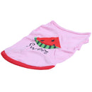 New alarm summer small pet cat puppy dog clothes Watermelon printed - Pink  U2Y4