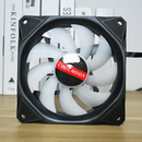 Coolmoon 30000Hrs 3PCS 120mm RGB Adjustable PC Fans 12 Monochromatic Lights CPU Cooling Fan with the Remote Control