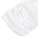 Folds Lace Embroidered bridal satin wedding dress protection sleeve white