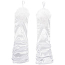 Folds Lace Embroidered bridal satin wedding dress protection sleeve white