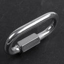 Stainless Steel Screw Gate Rock Lock Climbing Gear Carabiner 6MM Z9U1
