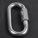 Stainless Steel Screw Gate Rock Lock Climbing Gear Carabiner 6MM Z9U1