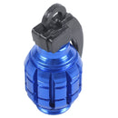 2PCS Grenade Alloy Valve Caps Dust Covers Bike Bicycle MTB BMX Car (Blue) G4N3