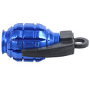 2PCS Grenade Alloy Valve Caps Dust Covers Bike Bicycle MTB BMX Car (Blue) G4N3
