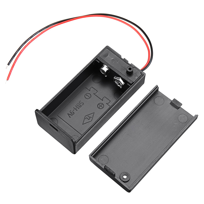 9V-6F22 Battery Charging Box Fully Sealed Battery Holder Case with Switch for 9V Battery
