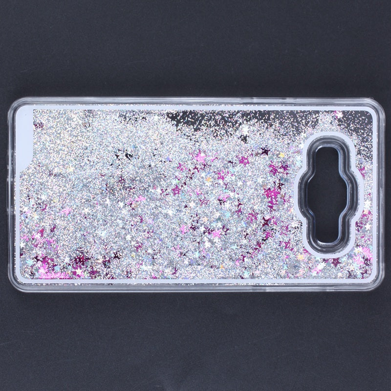 Transparent Liquid star Paillette Shiny Plastic Back Case Protector Hard Ca S7T7