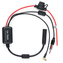 Universal DAB+ FM Car Antenna Aerial Splitter Cable Digital Radio Amplifier