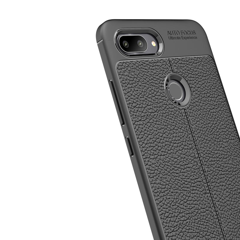 Bakeey Litchi Pattern Shockproof Soft TPU Cover Protective Case for Xiaomi Mi 8 Lite 6.26 inch