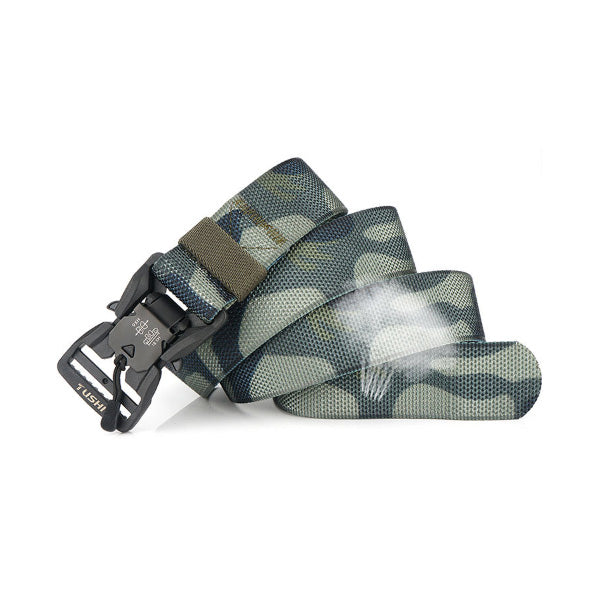 TUSHI CM9S 125cm Magnetic Buckle Heavy Duty Tactical Belt Camouflage Quick Release Nylon Waist Belt