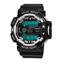 SANDA 599 Luminous Display Candar Stopwatch Men Fashion Sport Watch Dual Disaplay Digital Watch