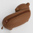Jordan&Judy YD001 Cartoon Silicone Pencil Case Container Pencil Bags Kawaii Cute Brown Bear 3D Pencil Case School Supplies Stationery Gifts