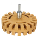 4 Inch Rubber Decal Eraser Caramel Wheel Removal with Power Drill Arbor Drill Adapter