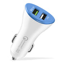 OLAF 2.4A Dual USB Quick Charger QC 3.0 USB Car Charger For iPhone 8 Samsung S9