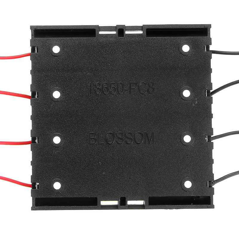 DIY 4 Slot 18650 Battery Holder With 8 Leads