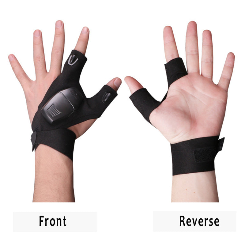 LED Tactical Gloves Night Fishing Glove with Repair Equipment LED Night Light