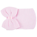Newborn Baby Hospital Hat Beanie With Bow Cute Soft Sweet Baby Caps (Pink)