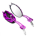Pair 8/10mm Universal Motorcycle Motorbike Scooter Rear View Side Back Mirrors