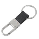 New Fashion Black Leather Strap Keyring Keychain Key Chain Ring Key Fob R2D8