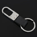 New Fashion Black Leather Strap Keyring Keychain Key Chain Ring Key Fob R2D8