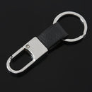 New Fashion Black Leather Strap Keyring Keychain Key Chain Ring Key Fob R2D8