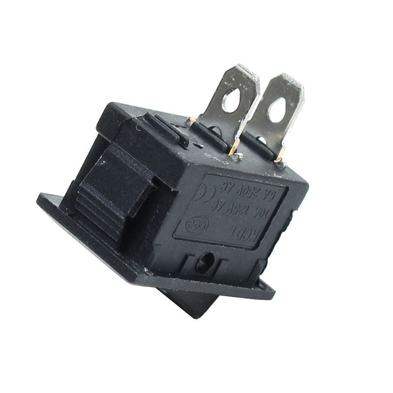 5pcs Black Push Button Mini Switch 6A-10A 110V 250V KCD1-101 2Pin Snap-in On/Off Rocker Switch