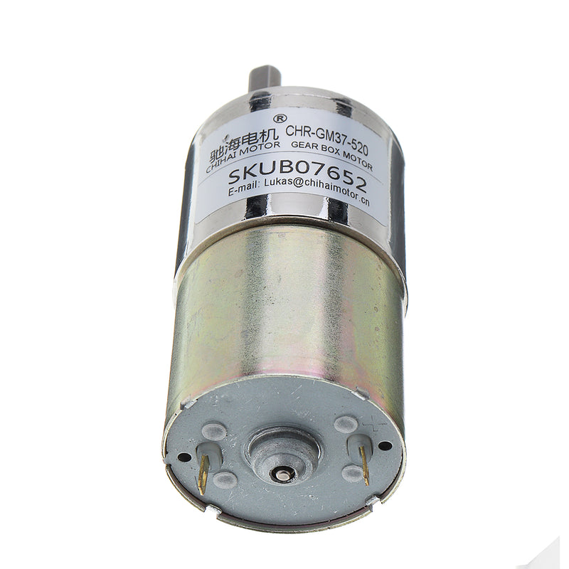 ChiHai CHR-37GB-520S DC Motor 12V 1:150 52rpm Permanent Magnet Carbon Brush Reduction Gear Motor