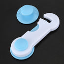 10pcs Set Door Drawers Wardrobe Todder Baby Safety Plastic Lock Blue R6C6