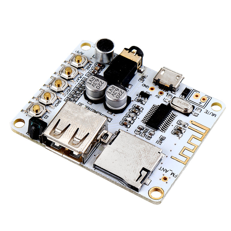 Bluetooth Audio Receiver Decoder Board with USB TF card Slot Decoding Playback Preamp Output 5V Wireless Stereo Music Module