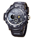 SBAO S8006-2 Dual Display Digital Watch Multifunction Men Fashion Back Light Alarm Sport Watch