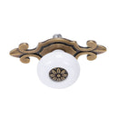 8ST Retro Style Kitchen Knobs Metal Pull Door Handles White B4J3