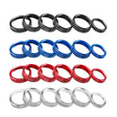6Pcs Air Conditioner & Audio Switch Knob Car Decorative Ring Cover Trim For Ford F150 16-18