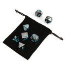 7Pcs Antique Metal Polyhedral Dices Multisided Dices Set Role Playing Game Dice With Bag