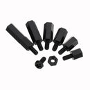 Suleve M3NH11 M3 Nylon Screw Black White Hex Screw Nut PCB Standoff Assortment Kit 180Pcs