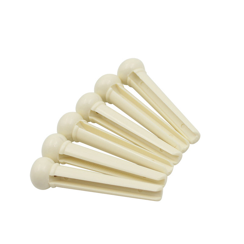 2pcs Cattle Bone Guitar Parts Endpin with Abalone Dot Bridge End Pins for Acoustic Guitar