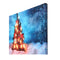 40 x 30cm Operated LED Christmas Snowy Tree Xmas Canvas Print Wall Art