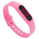 Fashion child movement Silica gel LED Watch Pink N8P1