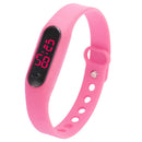 Fashion child movement Silica gel LED Watch Pink N8P1