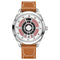 WEIDE UV1701 Unique Design Men Wrist Watch Leather Strap Casual Style Quartz Watch