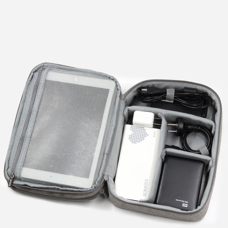Boona 28*21cm Double-layer Digital Accessories Storage Bag USB Cable Charger Organizer Tablet Bag