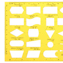 Flow Chart Flowsheet Process Diagram Symbols Drawing Template KT Soft Plastic Ruler Design Board