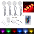 4PCS RV RGB LED Ceiling light Car Dome Interior Light Under Cabinet Lamps Boat Van 12V