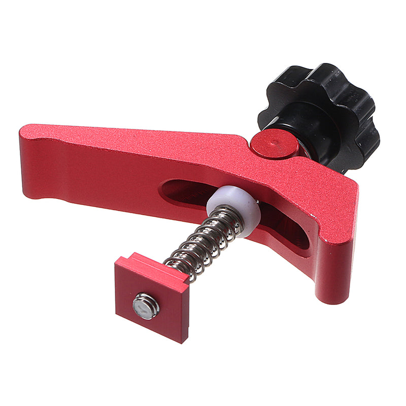 2pcs Aluminum Alloy Quick Acting Hold Down Clamp T-Slot T-Track Clamp Set with Metal Box Woodworking Tool