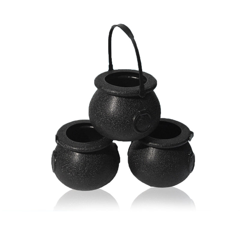 10pcs Halloween Cauldron Witch Skull Multi Purposed Candy Holder Planter Pot Party Decorations