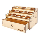 Wooden Pigment Bottle Storage Organizer 15/80 Holes Color Paint Ink Brush Stand Rack Modular Holder
