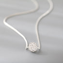 Atmospheric Simple 8mm Diamond Ball Venetian Chain Necklace